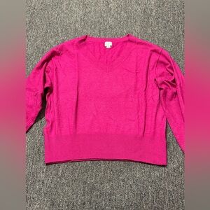 A new day hot pink v neck sweater